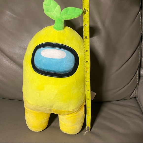 Official Among Us Toikido Yellow Crewmate w/ Plant Sprout Hat 12” Plush - Picture 1 of 9